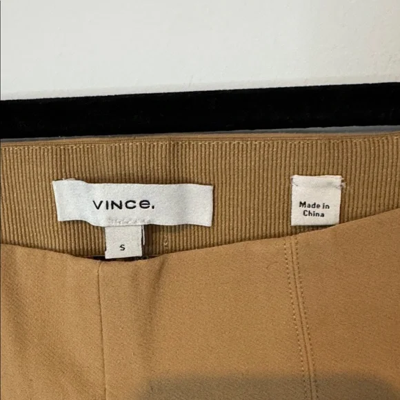 Vince Women's Italian Cotton-Blend Stitch-Front Seam Legging, Oak Wood - Size S - Picture 4 of 8